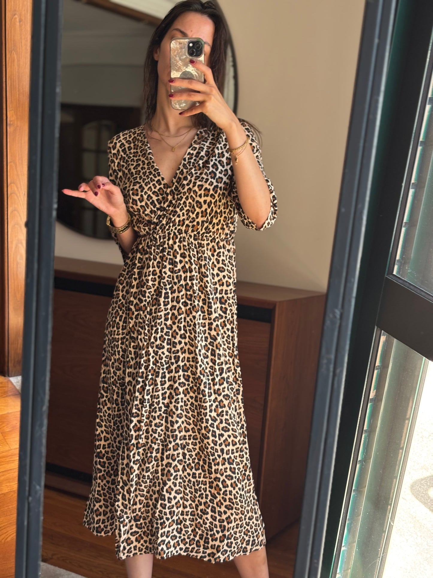 Midi Leopard Dress