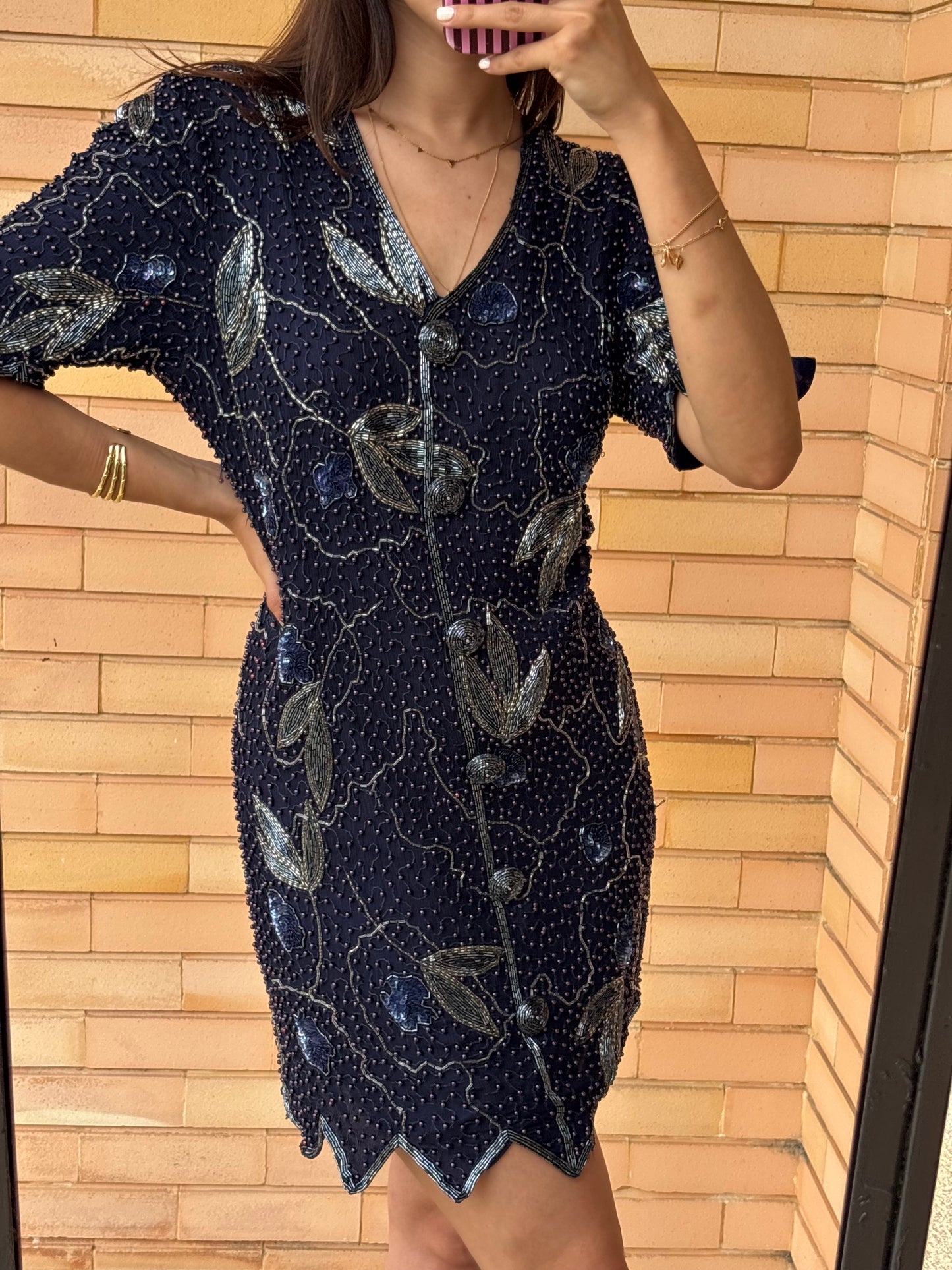 Vestido Lori Ann Montreal em Seda com Missangas