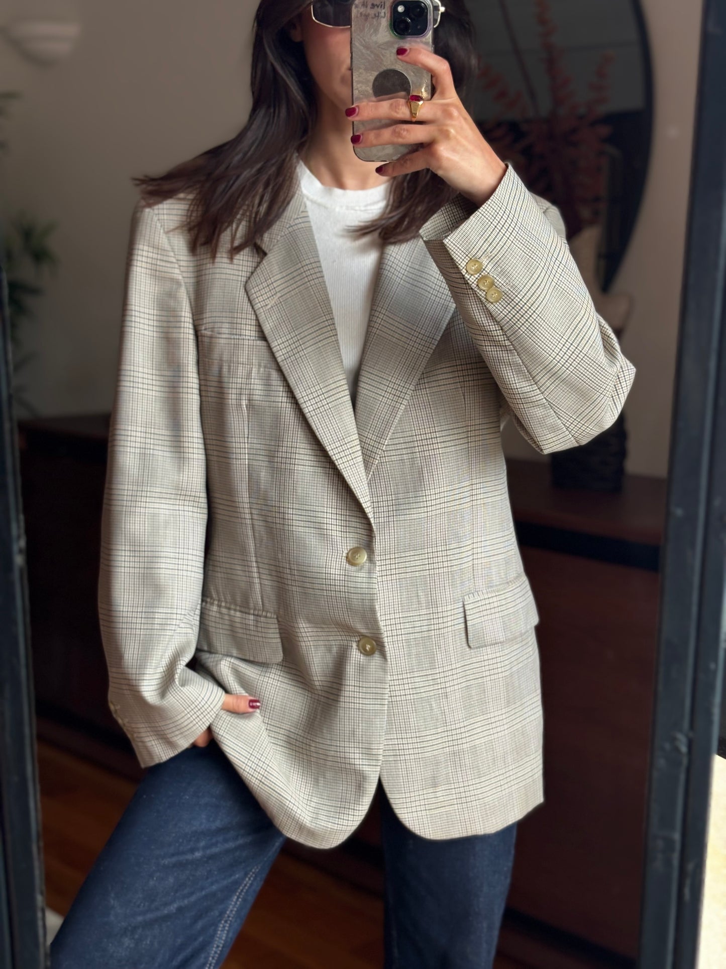 Blazer Xadrez Trevira e Lã