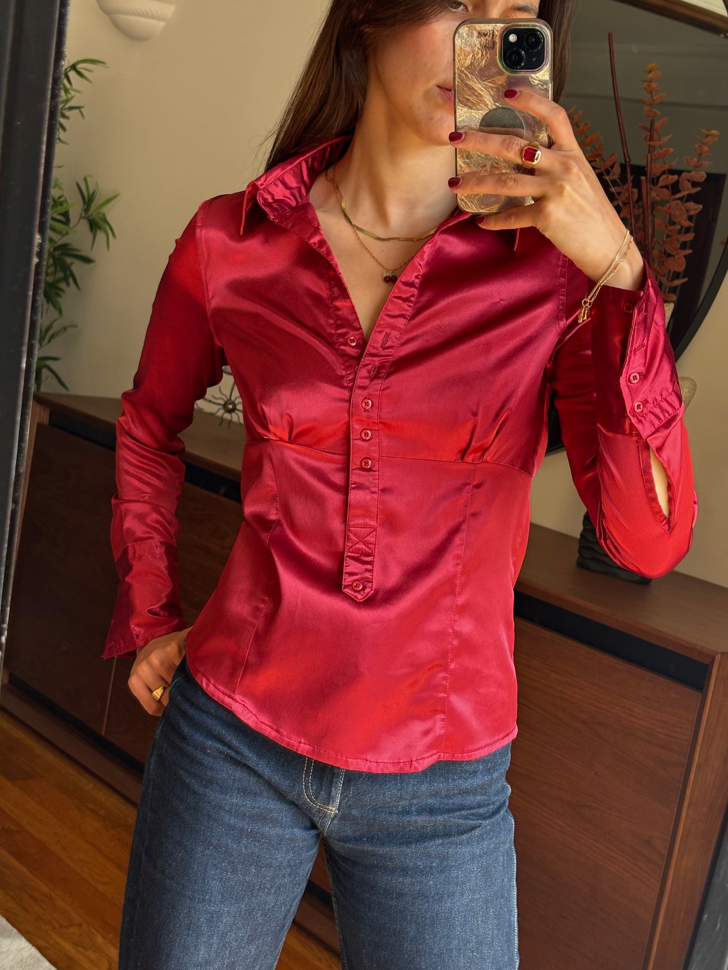 Camisa Acetinada