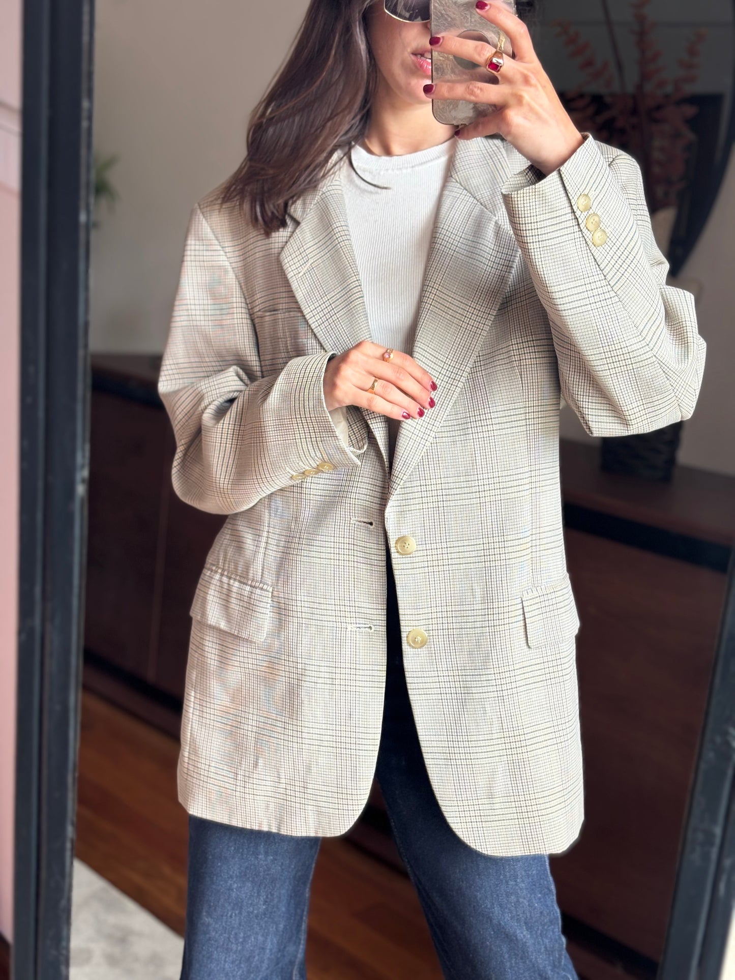 Blazer Xadrez Trevira e Lã
