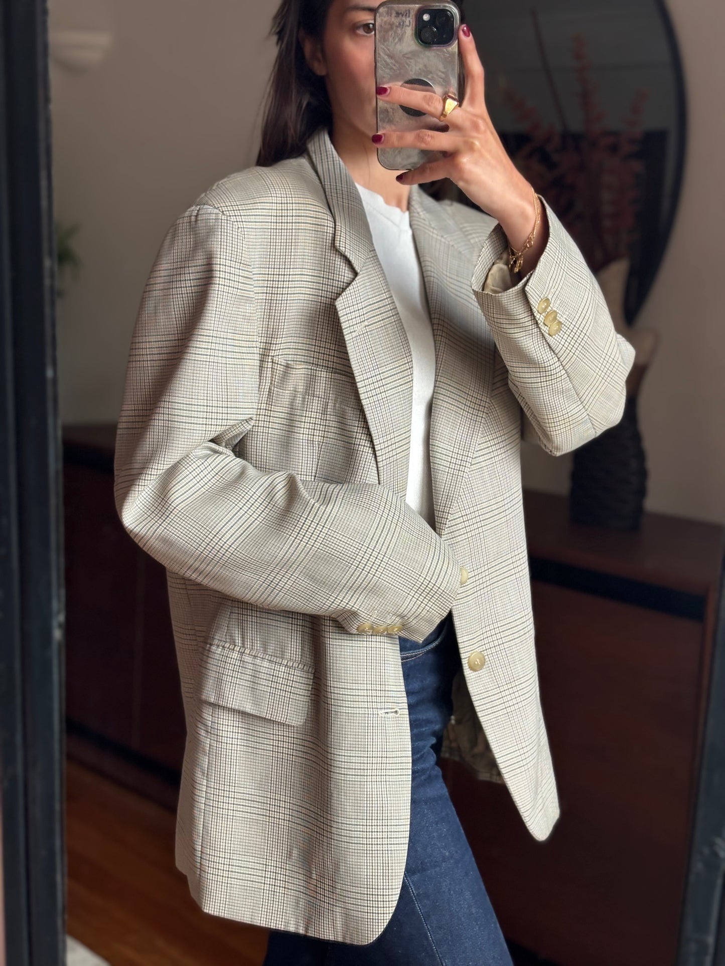 Blazer Xadrez Trevira e Lã
