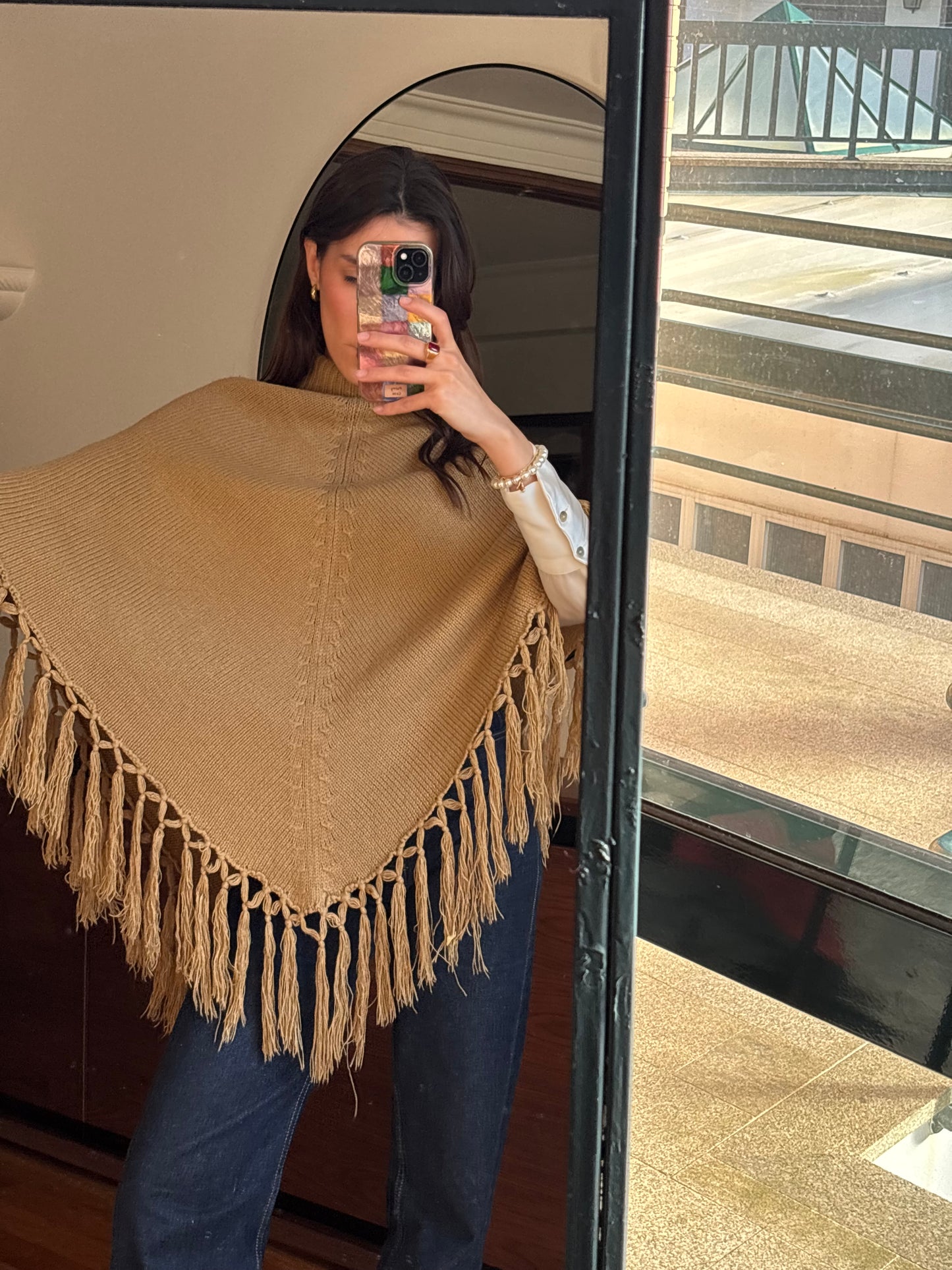 Poncho Bege