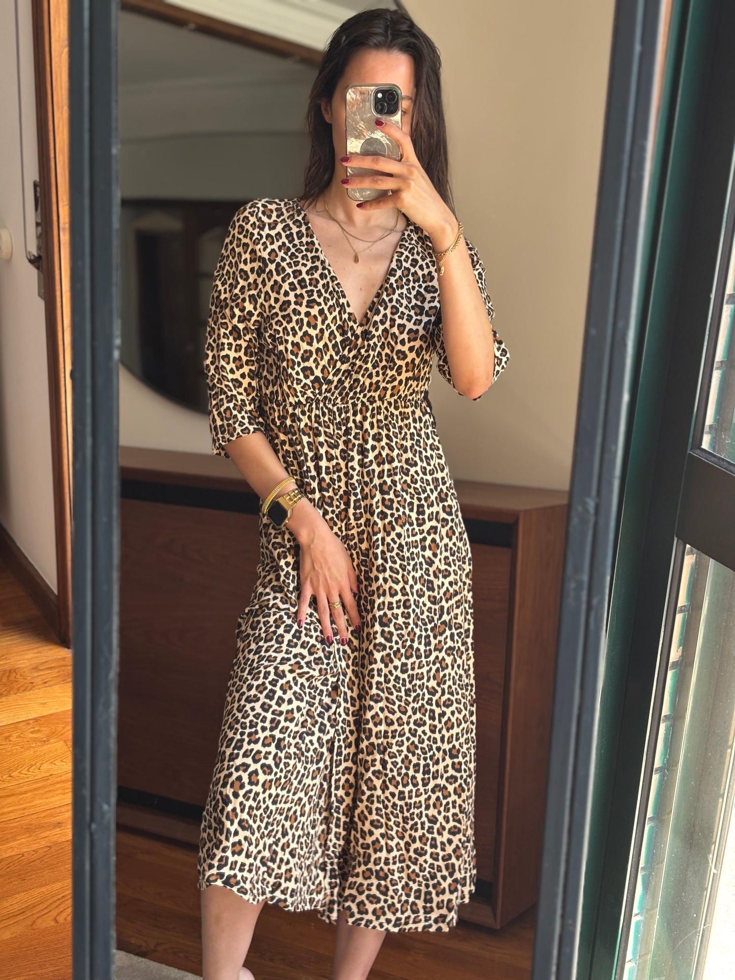 Midi Leopard Dress
