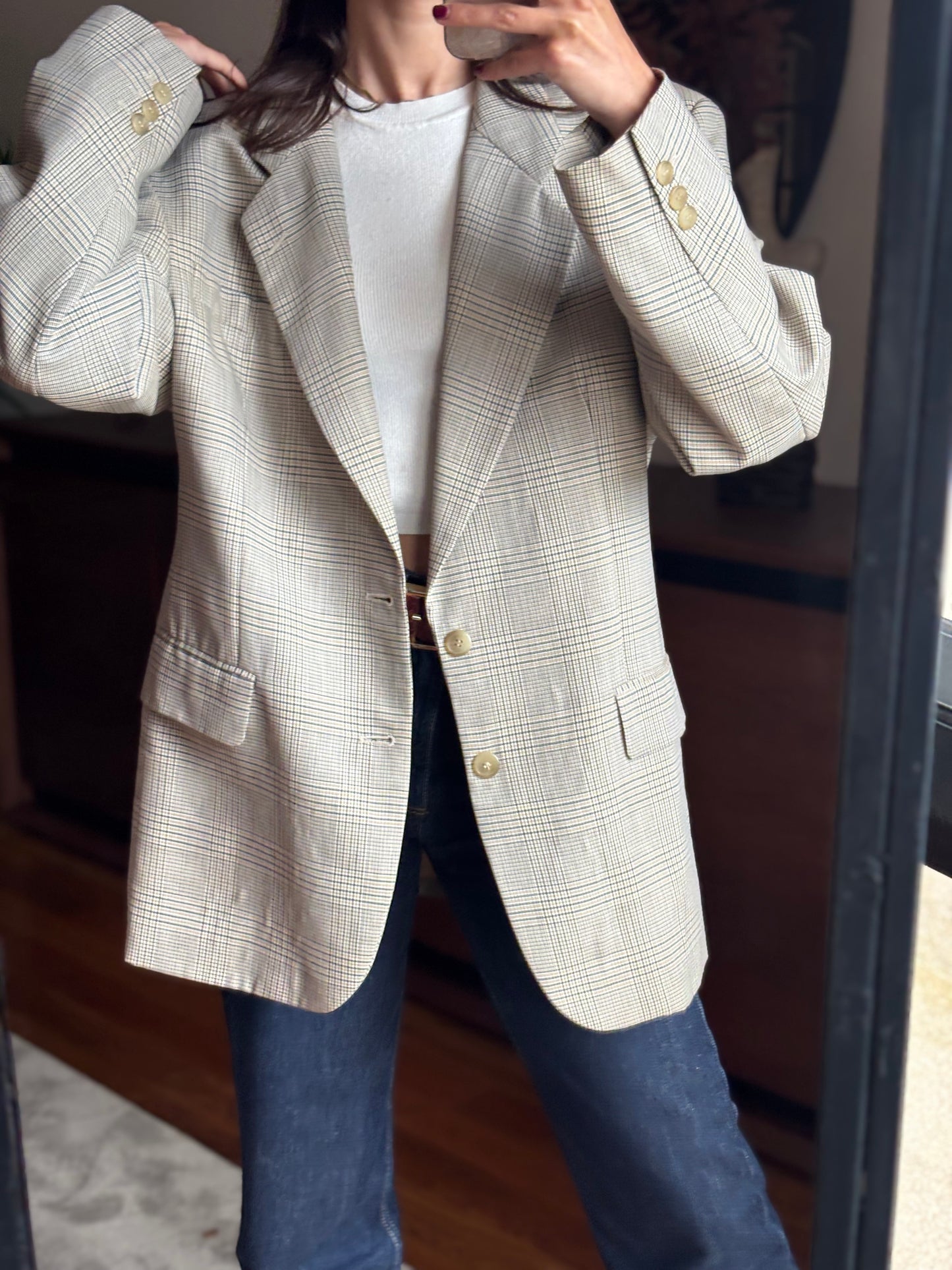 Blazer Xadrez Trevira e Lã