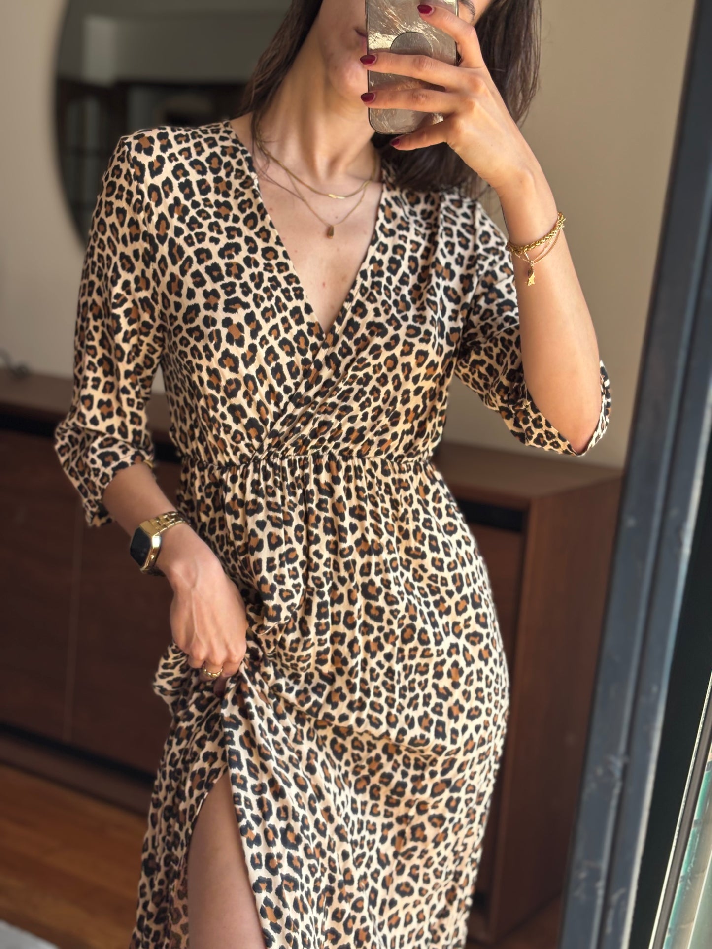 Midi Leopard Dress