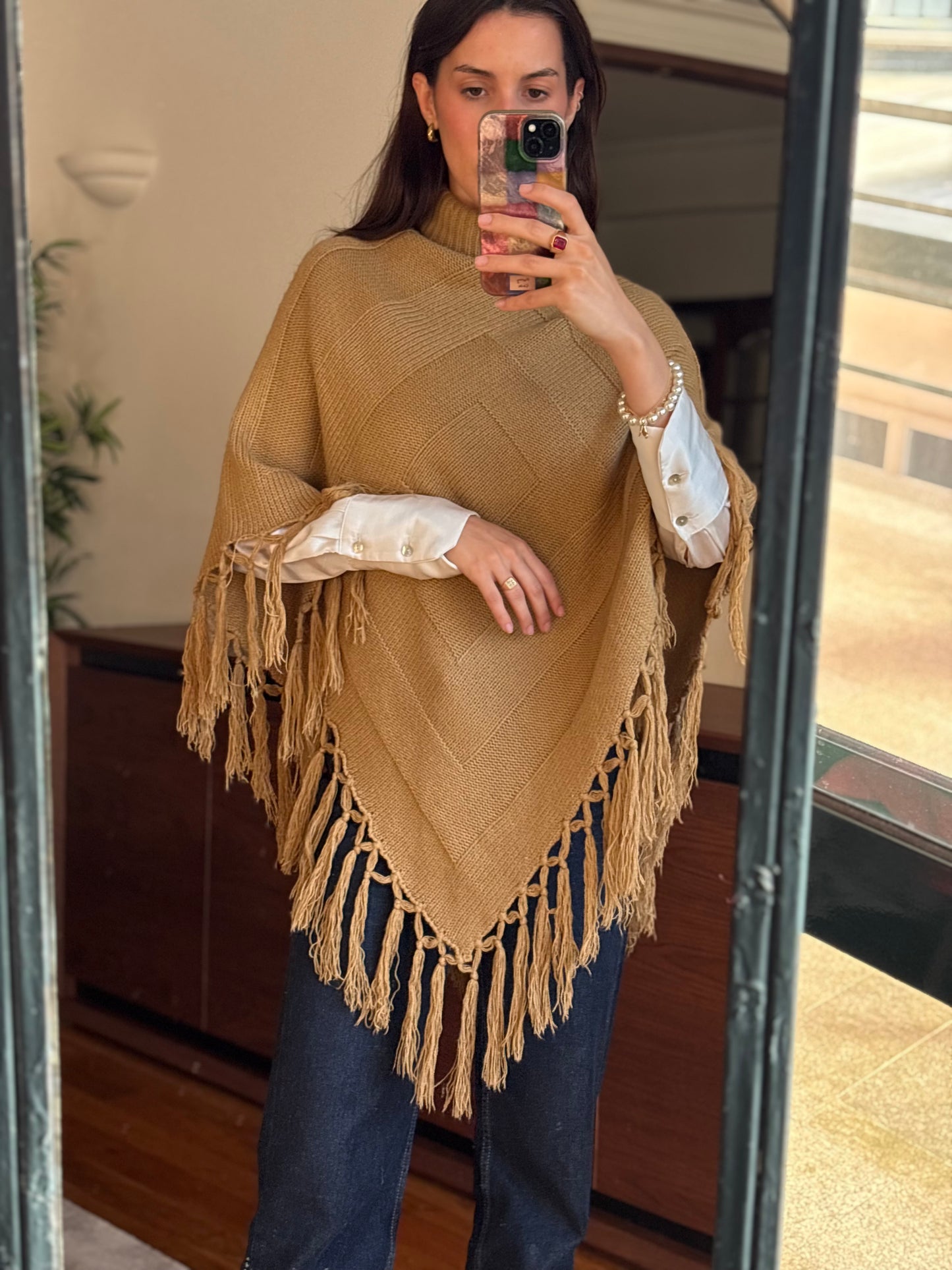 Poncho Bege