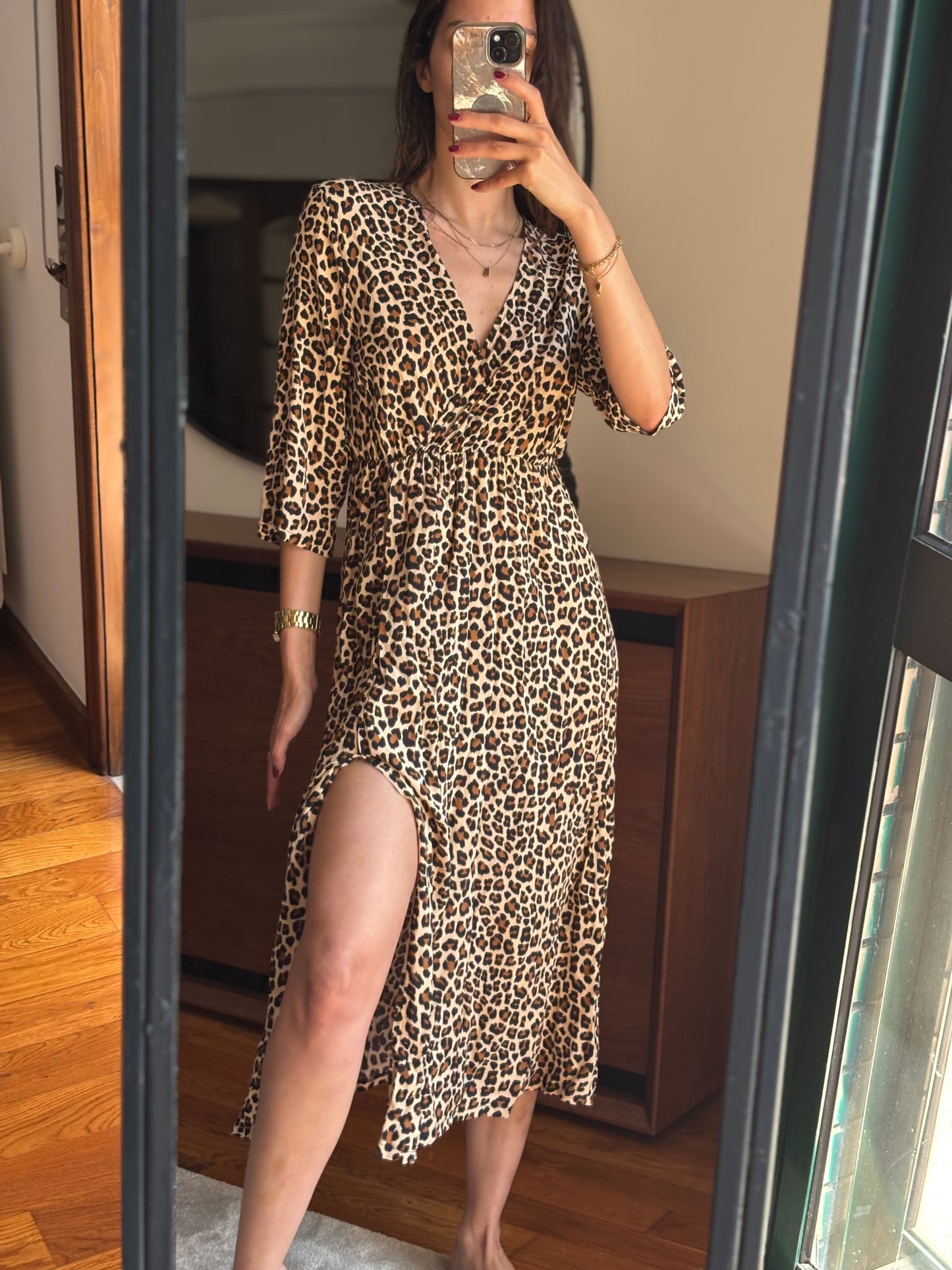 Midi Leopard Dress