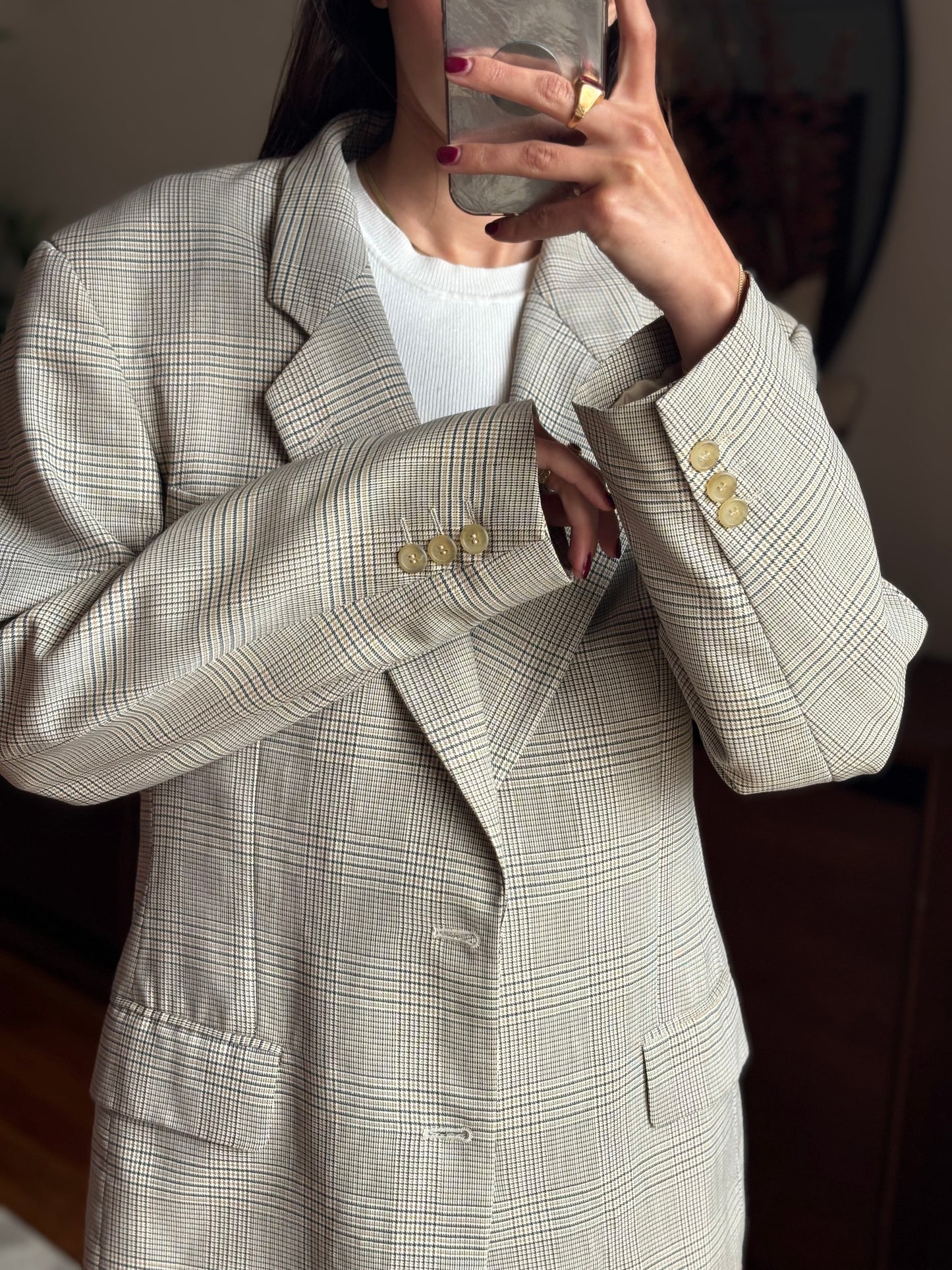 Blazer Xadrez Trevira e Lã