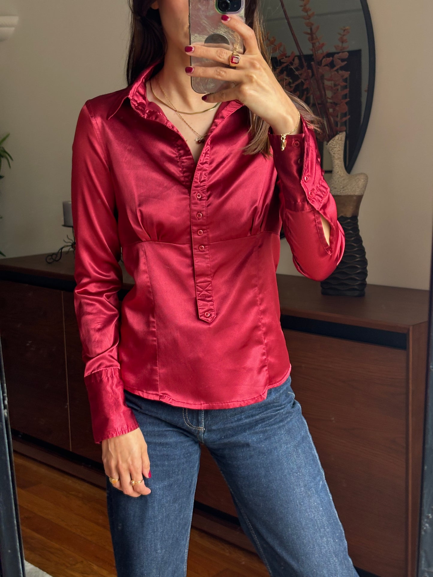 Camisa Acetinada