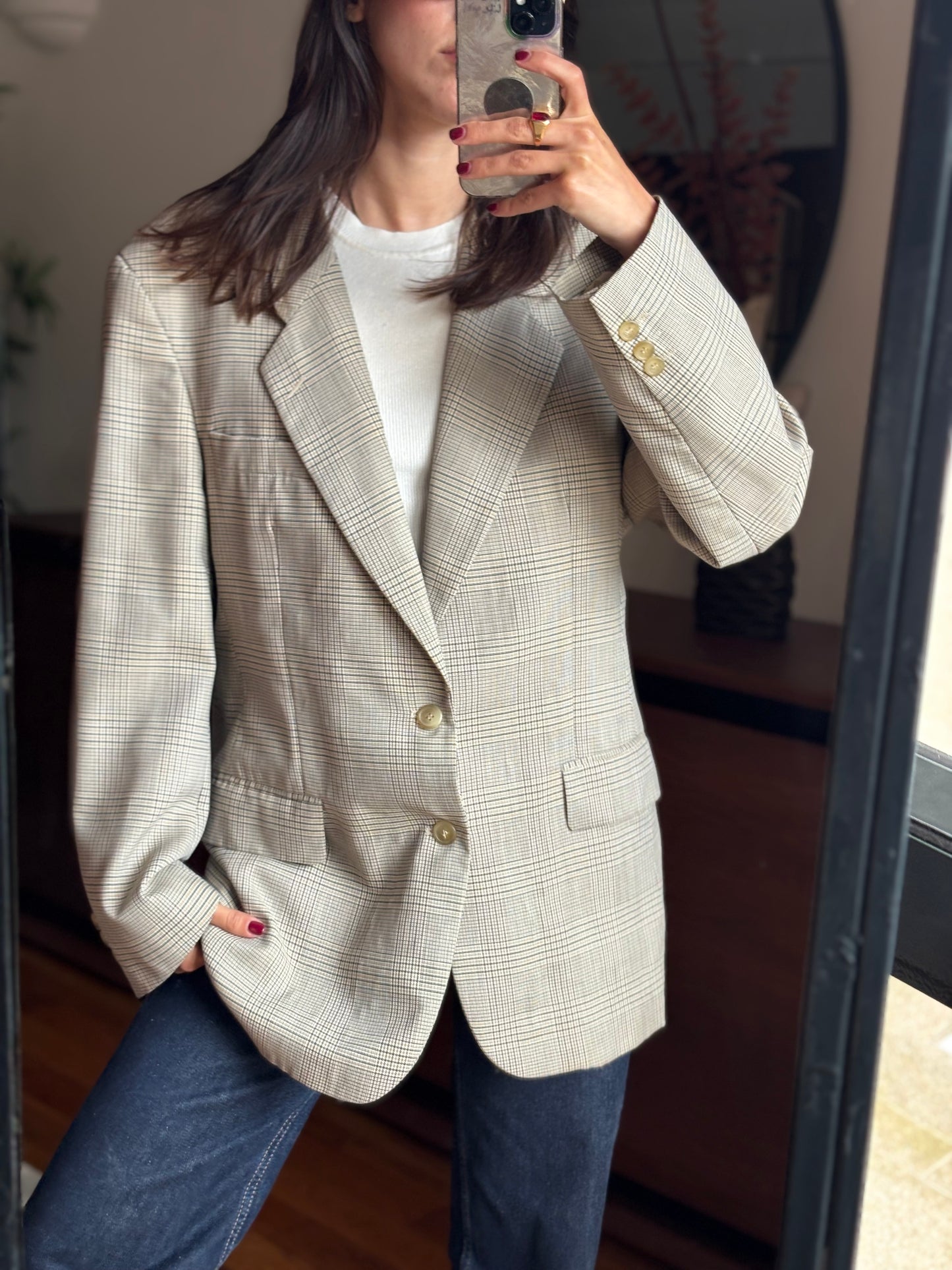 Blazer Xadrez Trevira e Lã