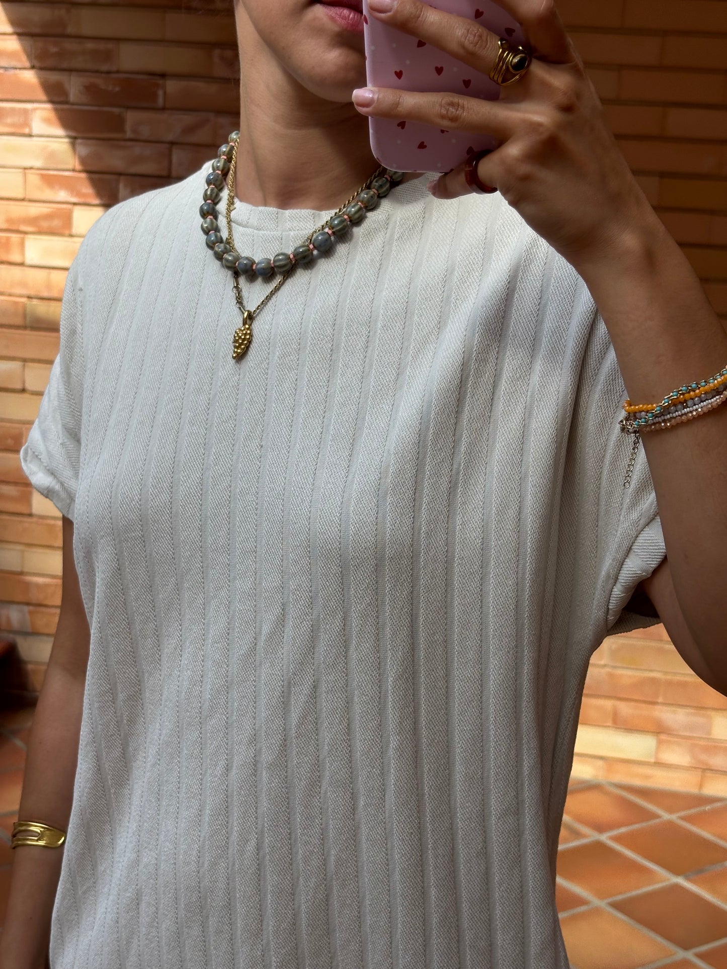 Vestido Creme Algodão