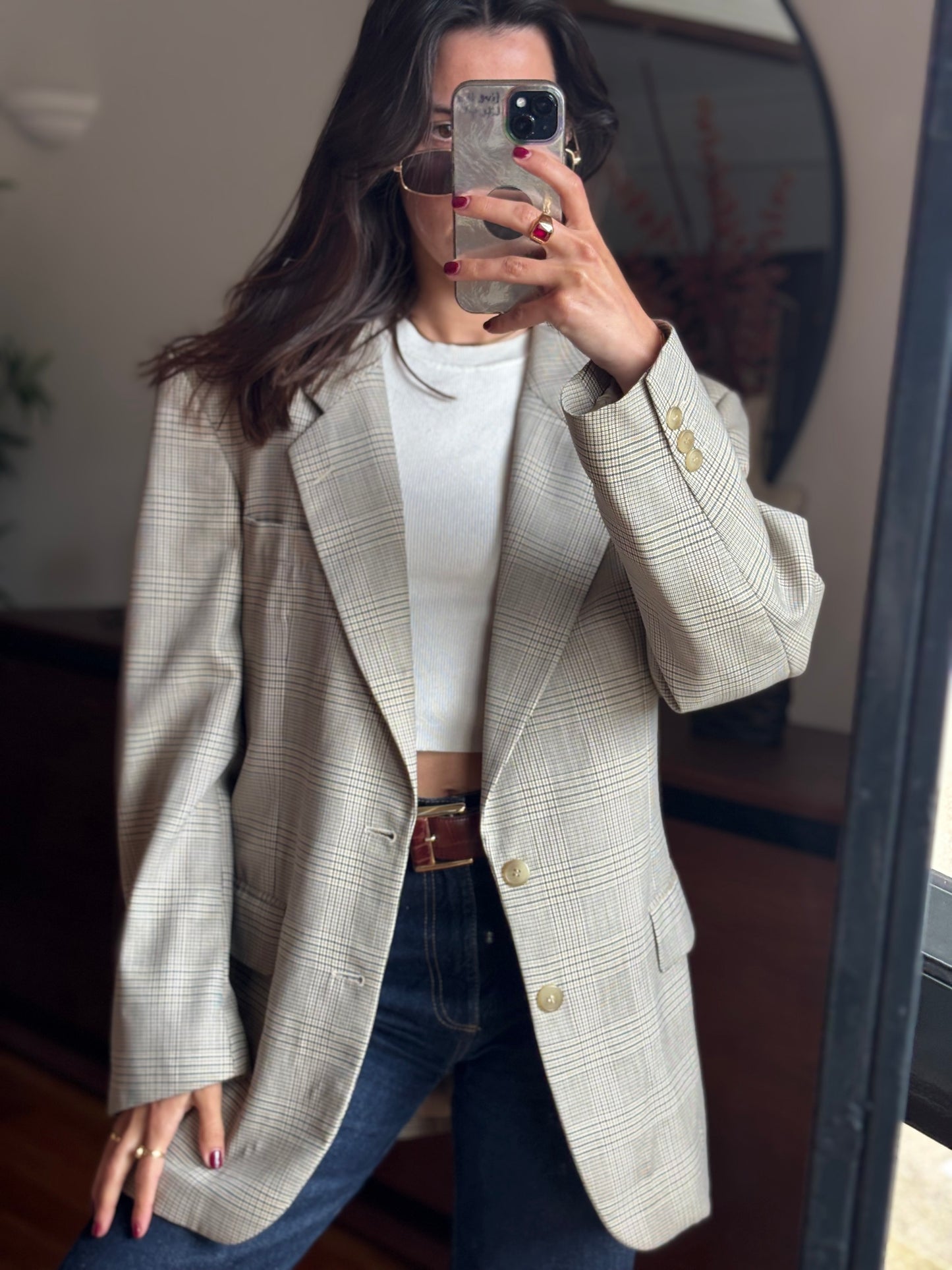 Blazer Xadrez Trevira e Lã