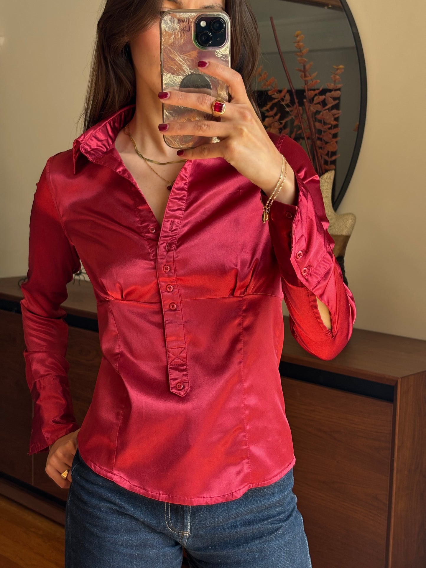 Camisa Acetinada