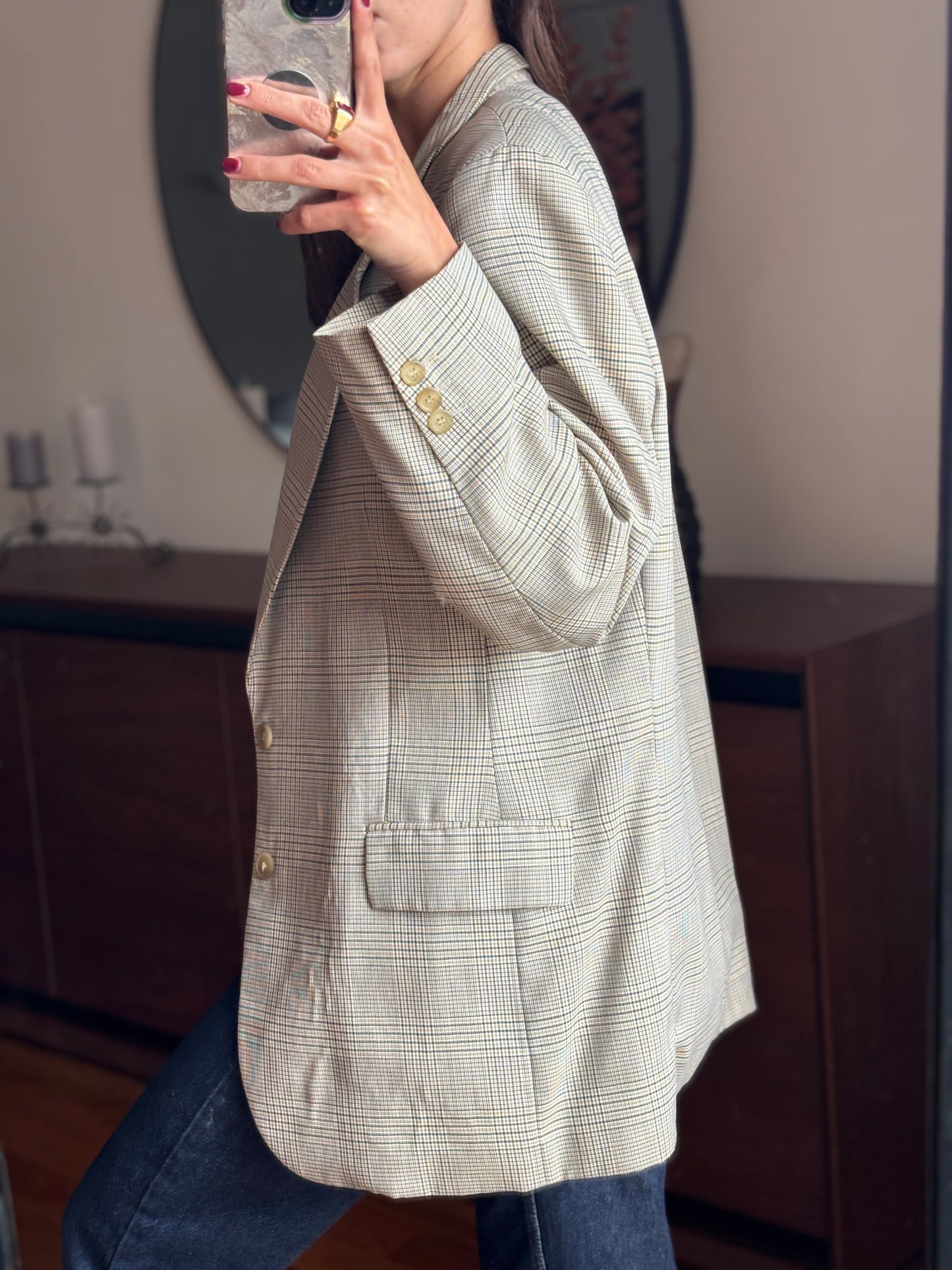 Blazer Xadrez Trevira e Lã