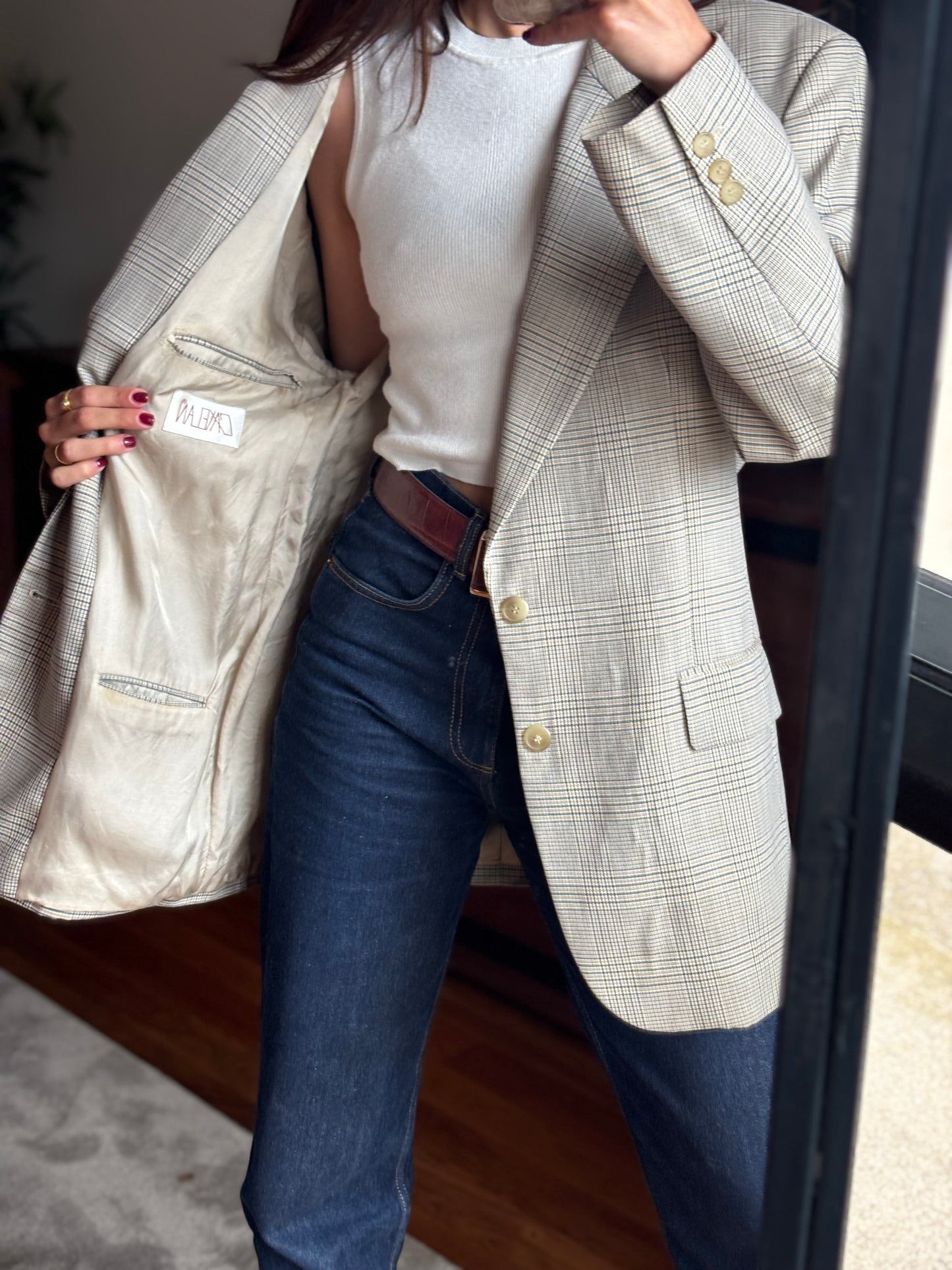 Blazer Xadrez Trevira e Lã