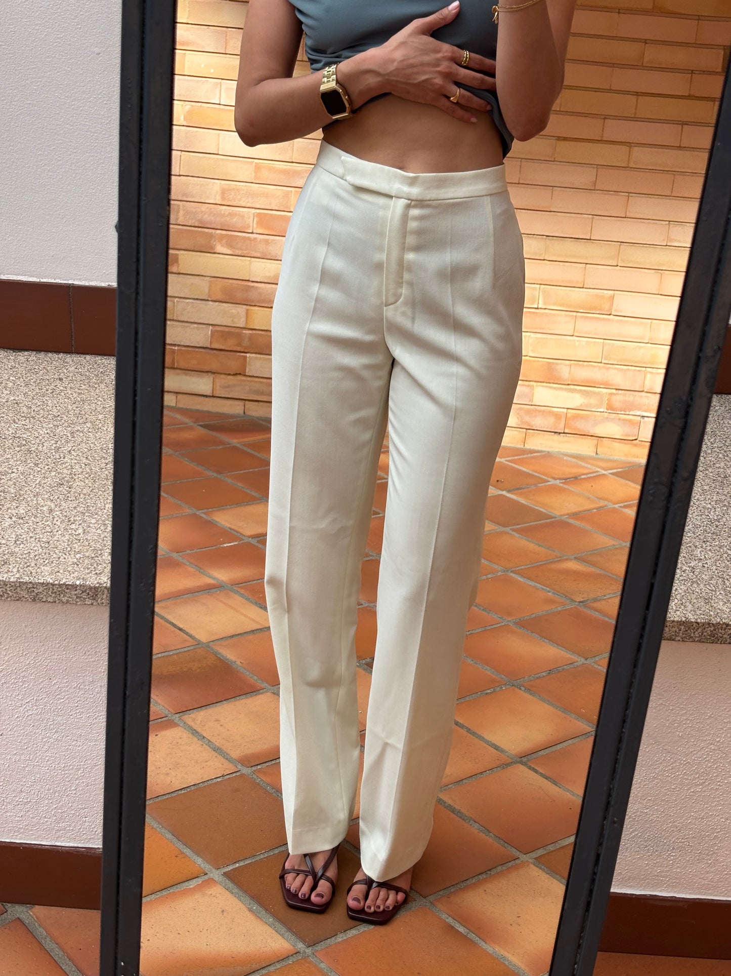 Calças Fato off White