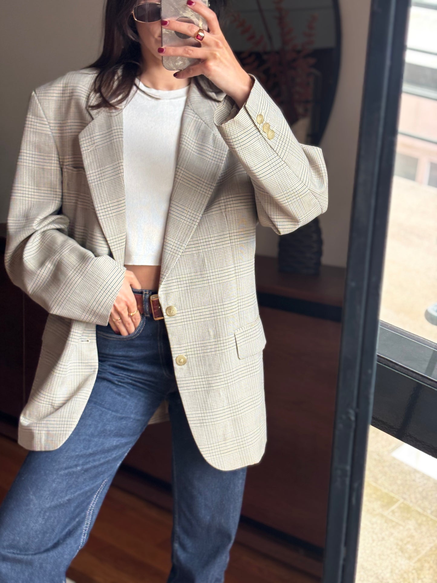 Blazer Xadrez Trevira e Lã