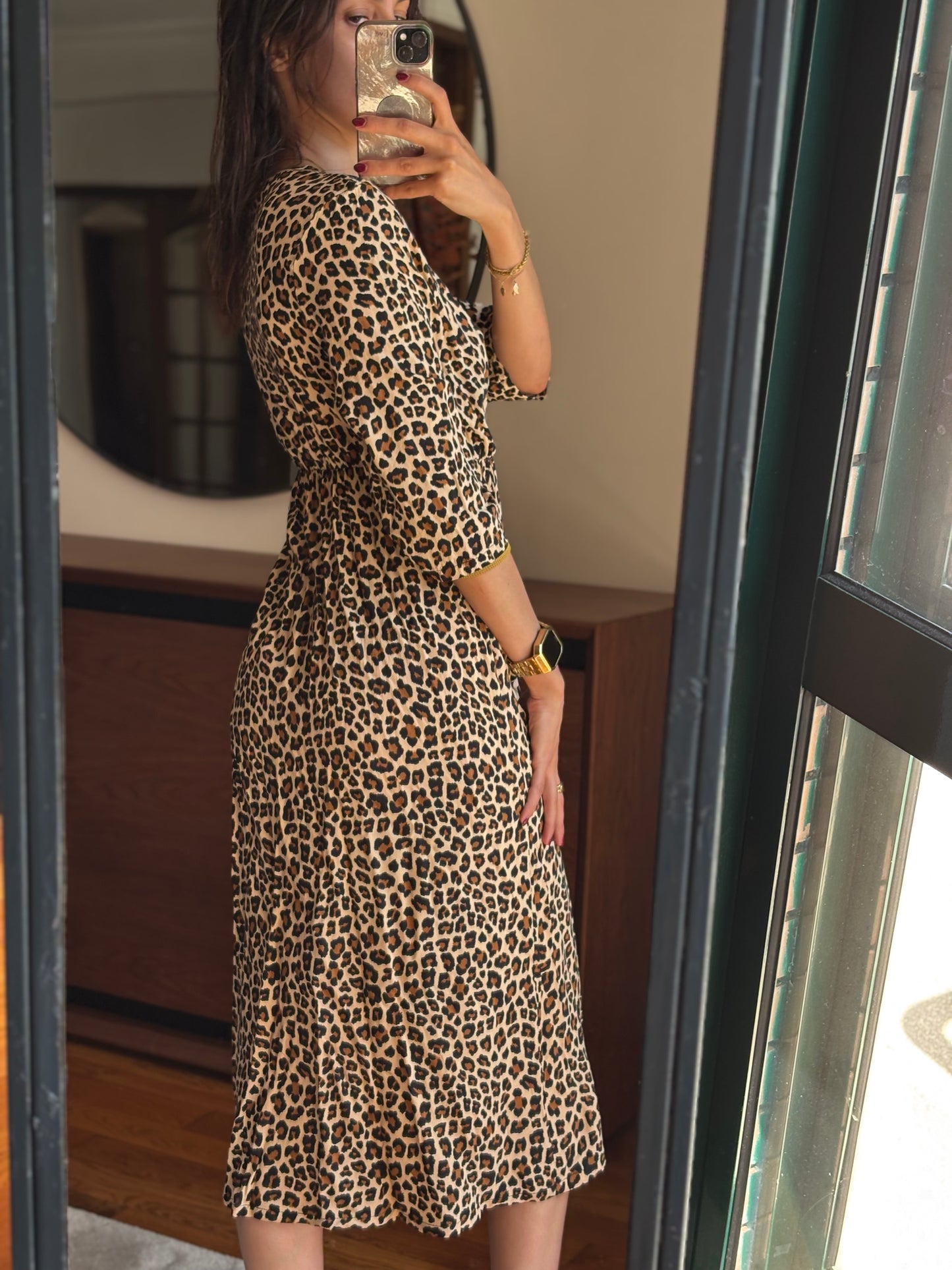 Midi Leopard Dress