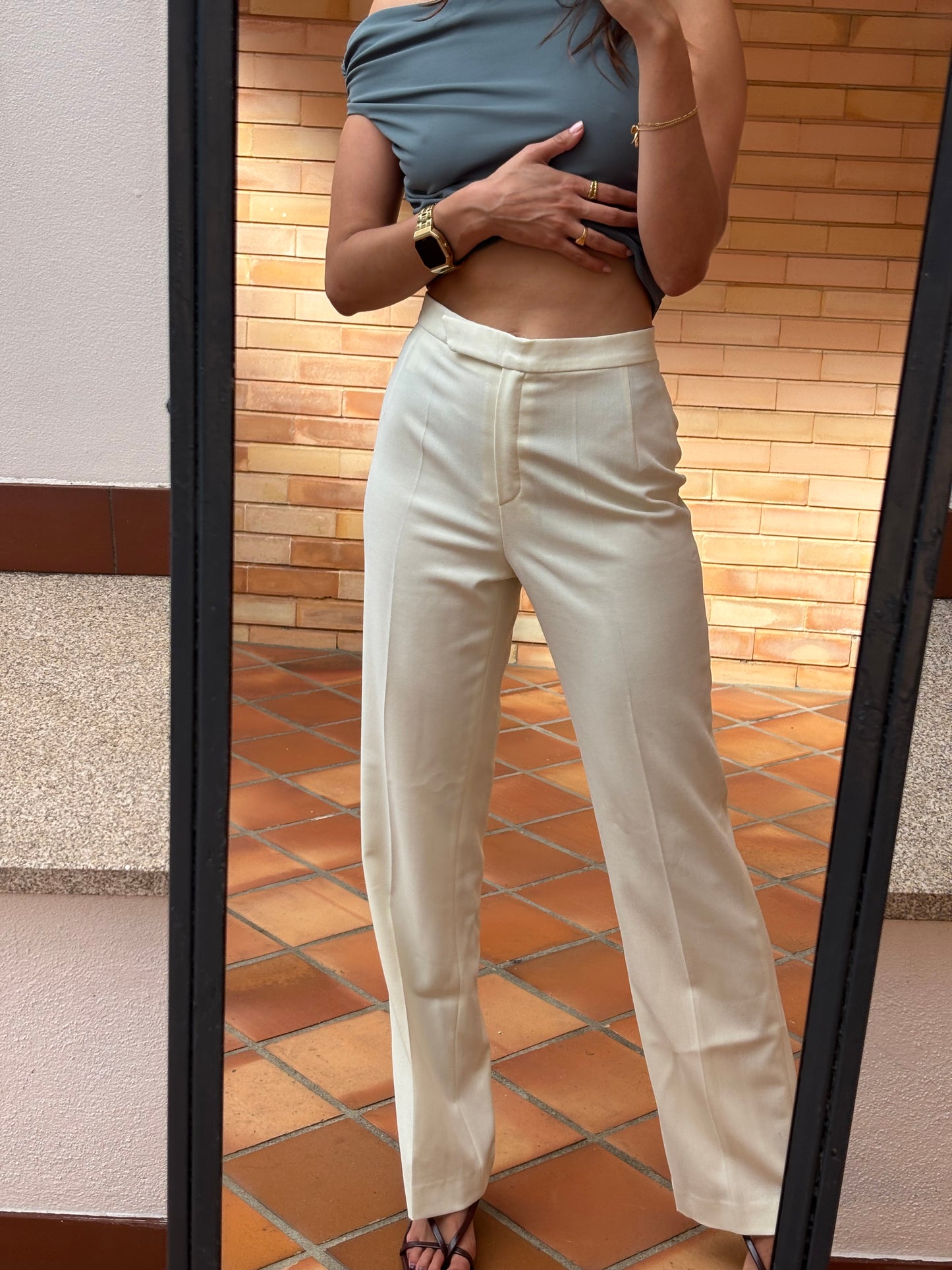 Calças Fato off White