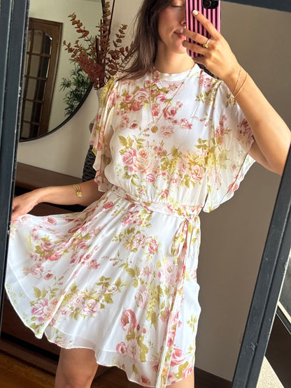 Vestido Floral Costas Abertas