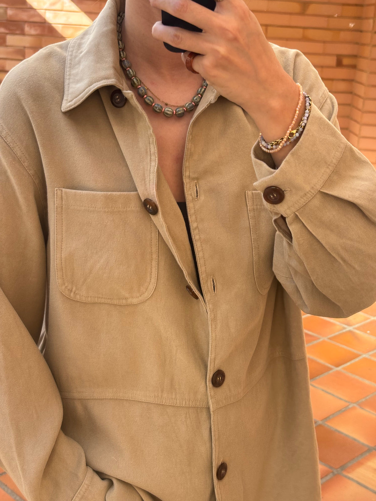 Camisa Bege Vintage