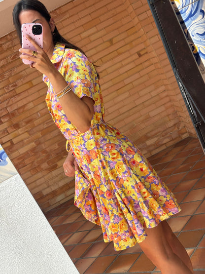 Vestido Estampado Floral Vintage