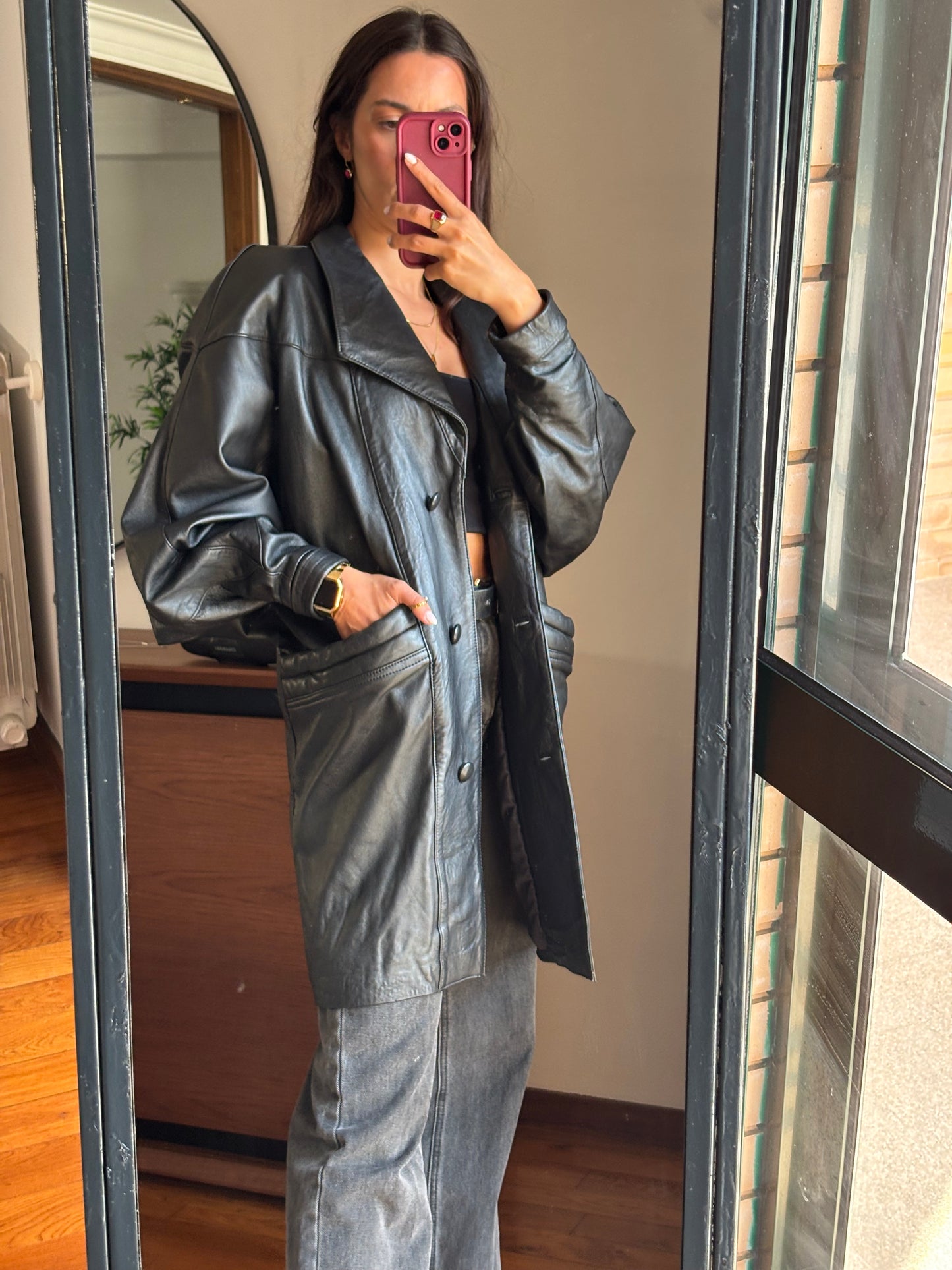 Casacão Vintage em Pele