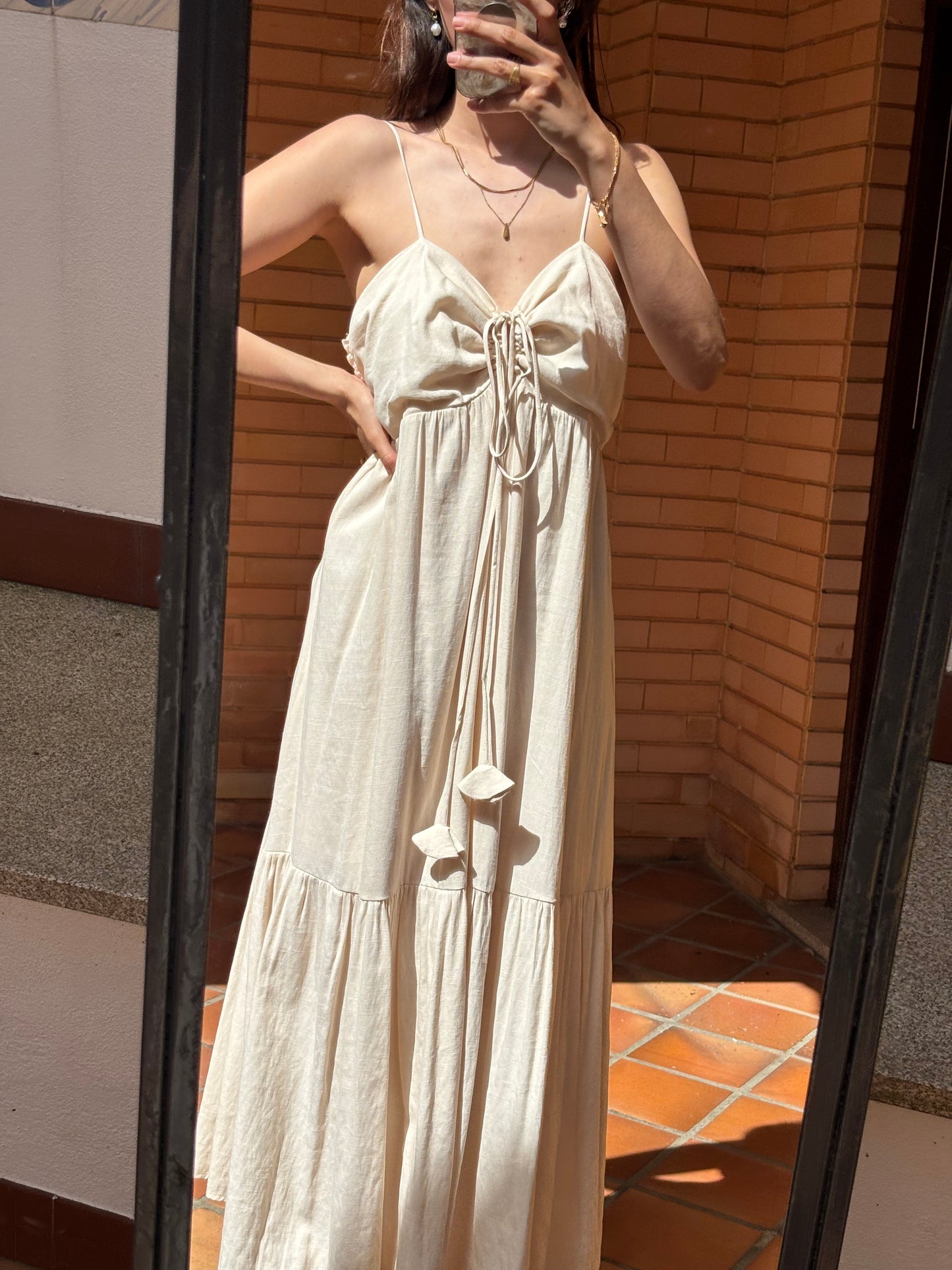 Vestido Maxi Creme