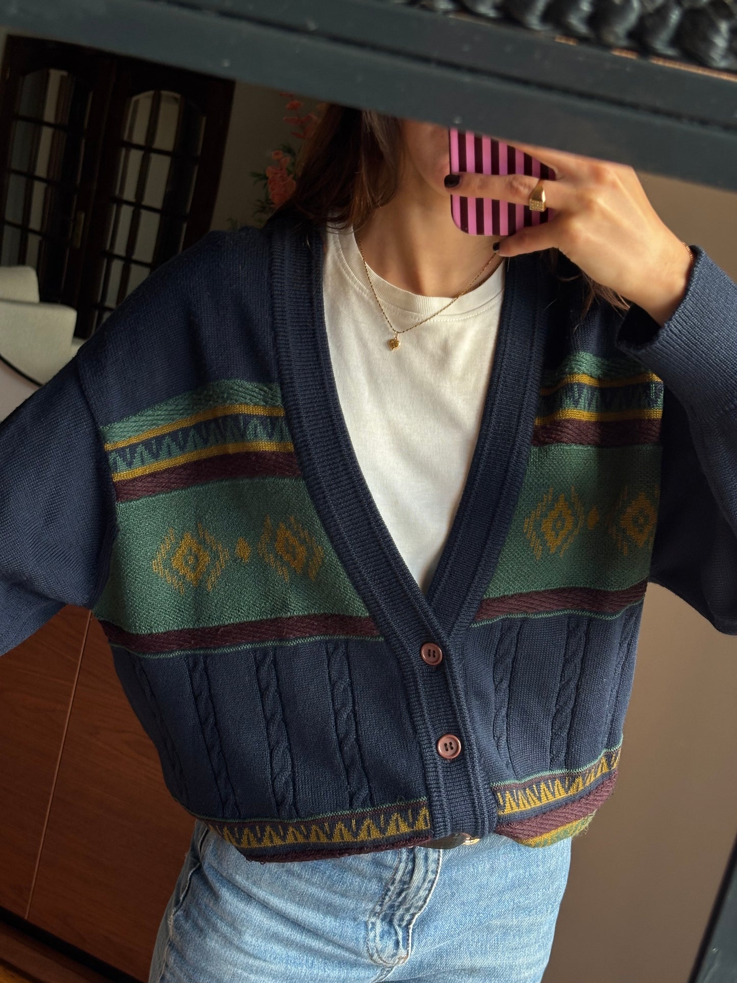 Cardigan Vintage Lã
