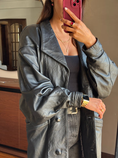 Casacão Vintage em Pele