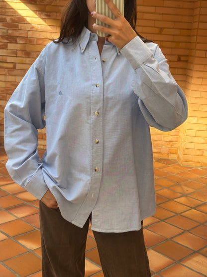 Camisa Quebramar Azul Clássica em Algodão