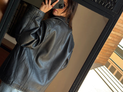 KNOLES & CARTER GENUINE ITALIAN LAMBSKIN LEATHER JACKET
