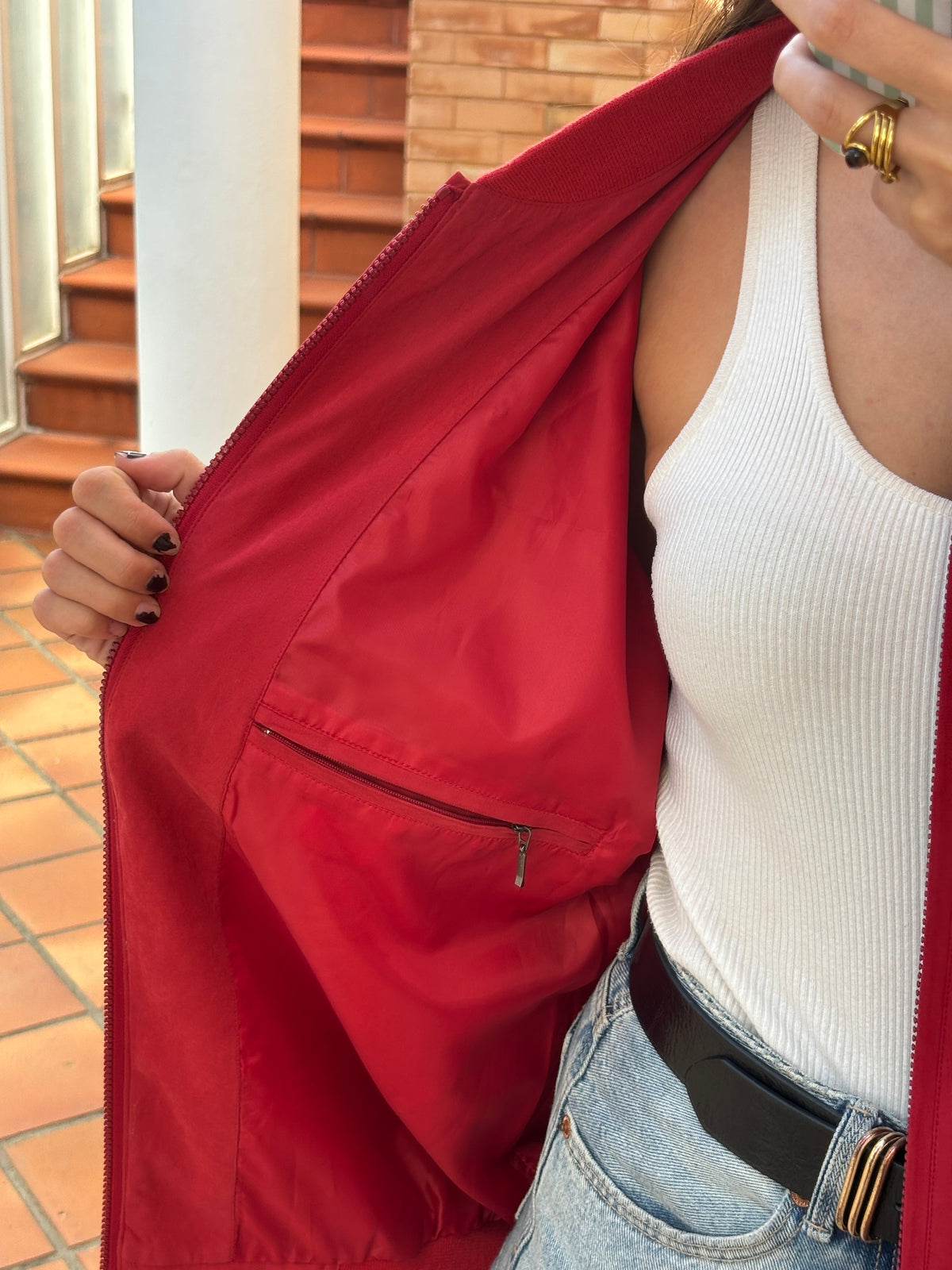 Bomber Vermelho Oversized
