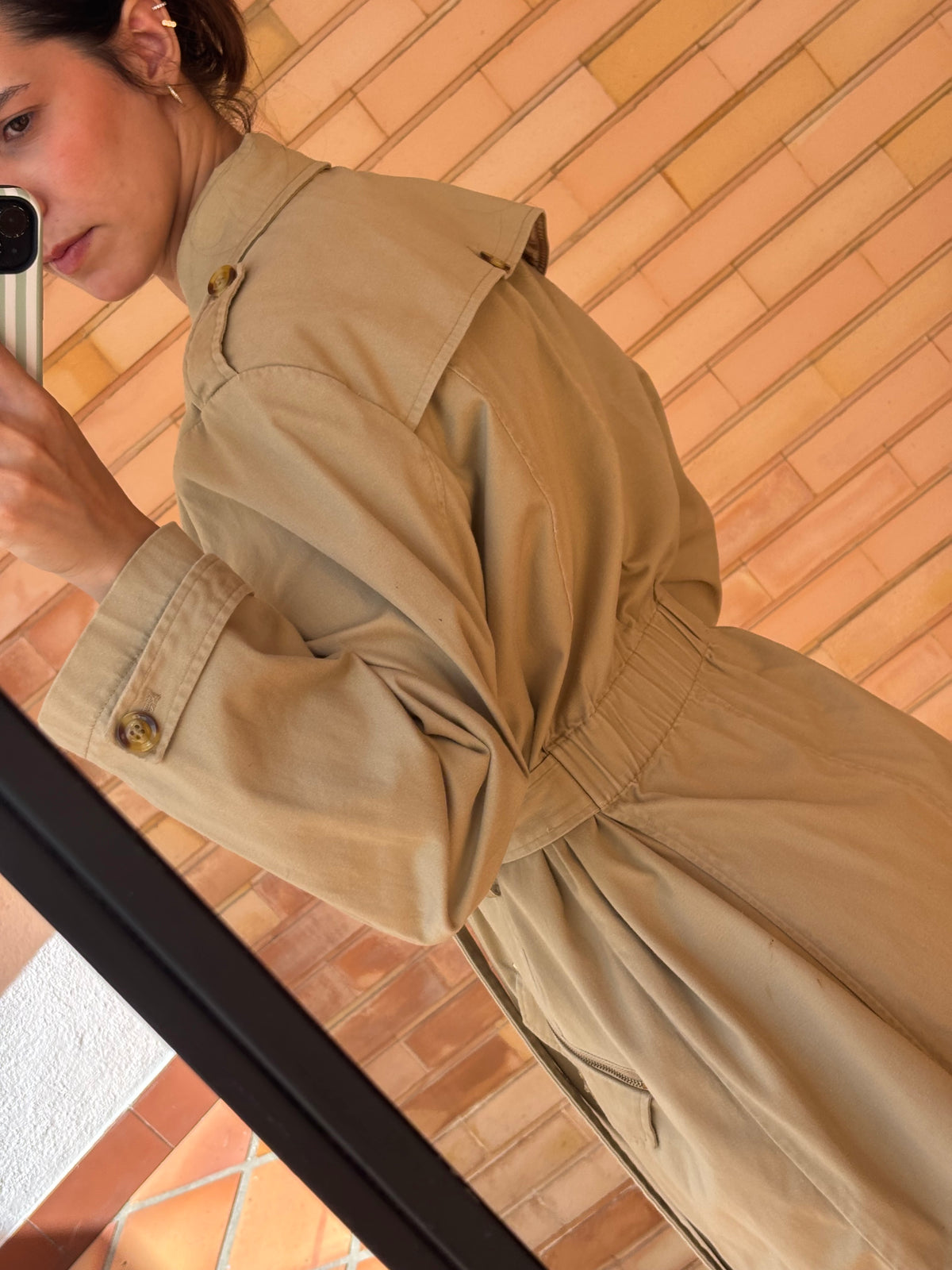 Trench Cortefiel Camel Clássico em Algodão