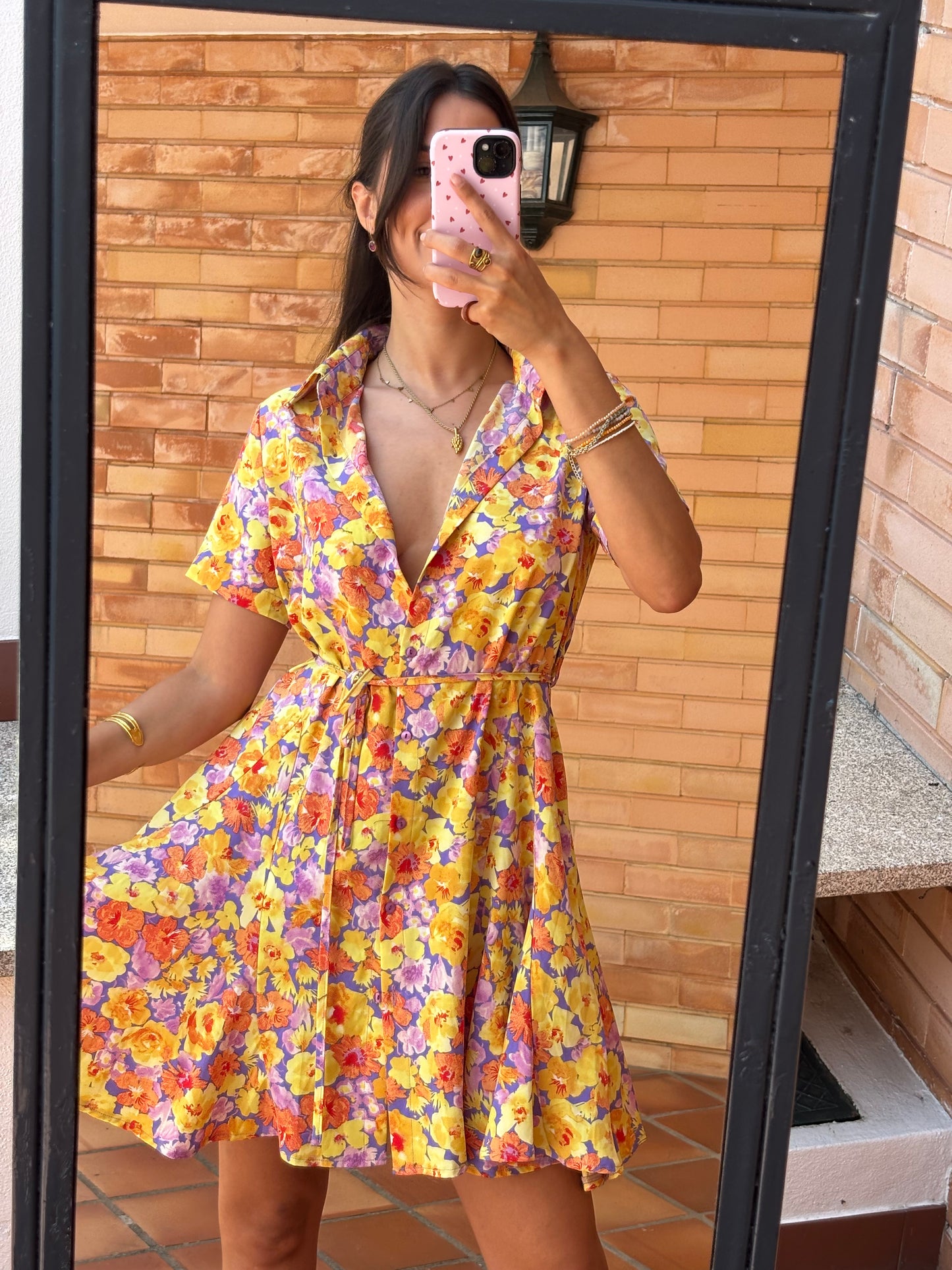 Vestido Estampado Floral Vintage