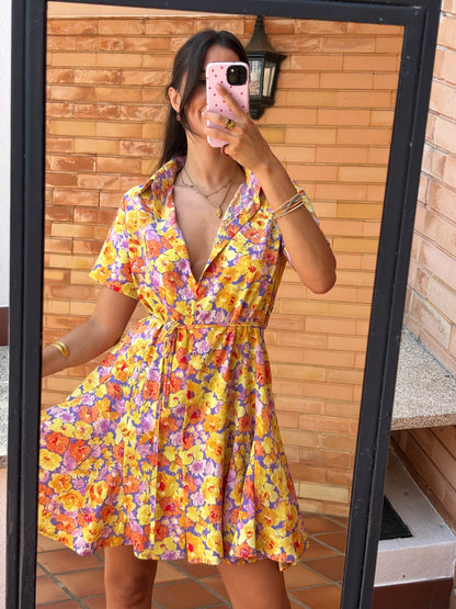 Vestido Estampado Floral Vintage