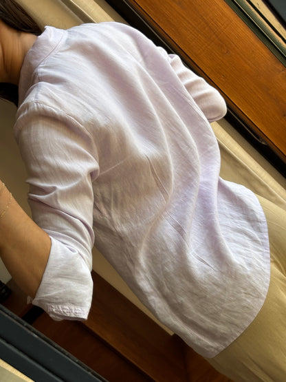 Camisa Lilás 100%Linho