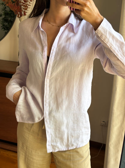 Camisa Lilás 100%Linho