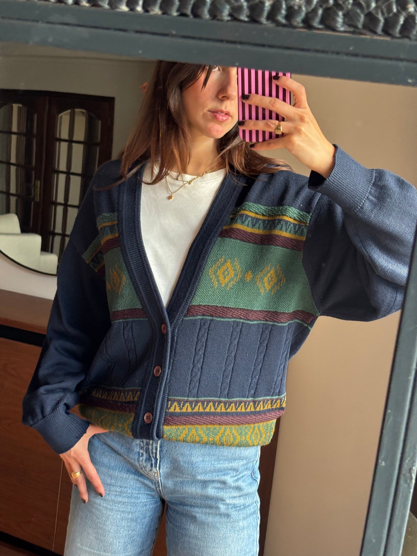 Cardigan Vintage Lã