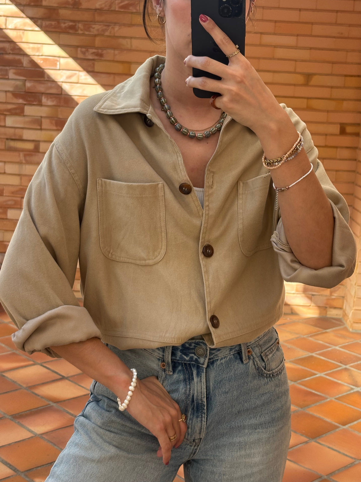 Camisa Bege Vintage