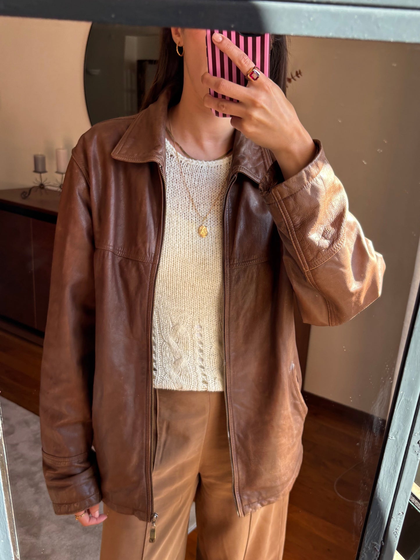 Camel Leather Jacket
