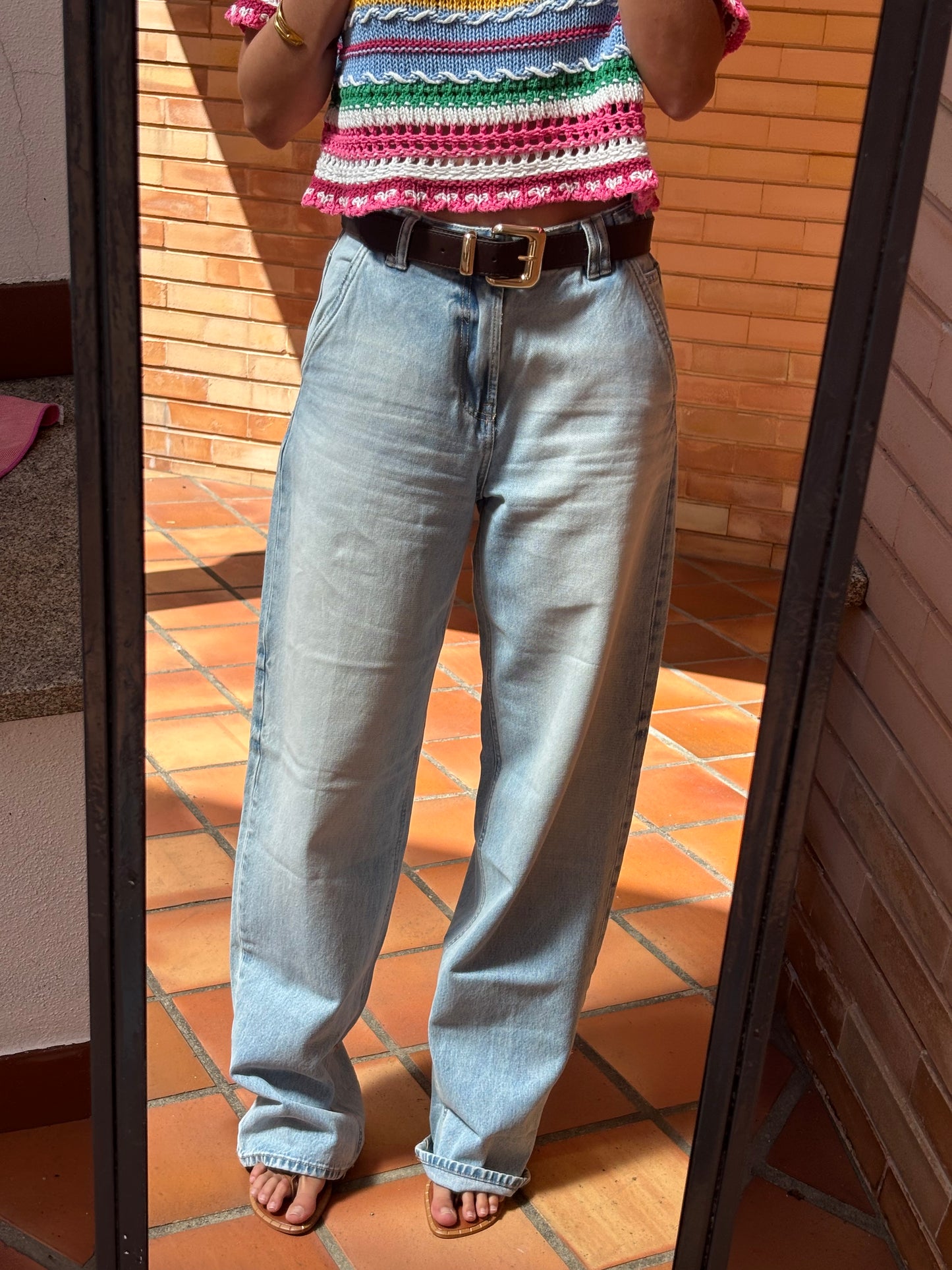 Calças De Ganga Wide Leg