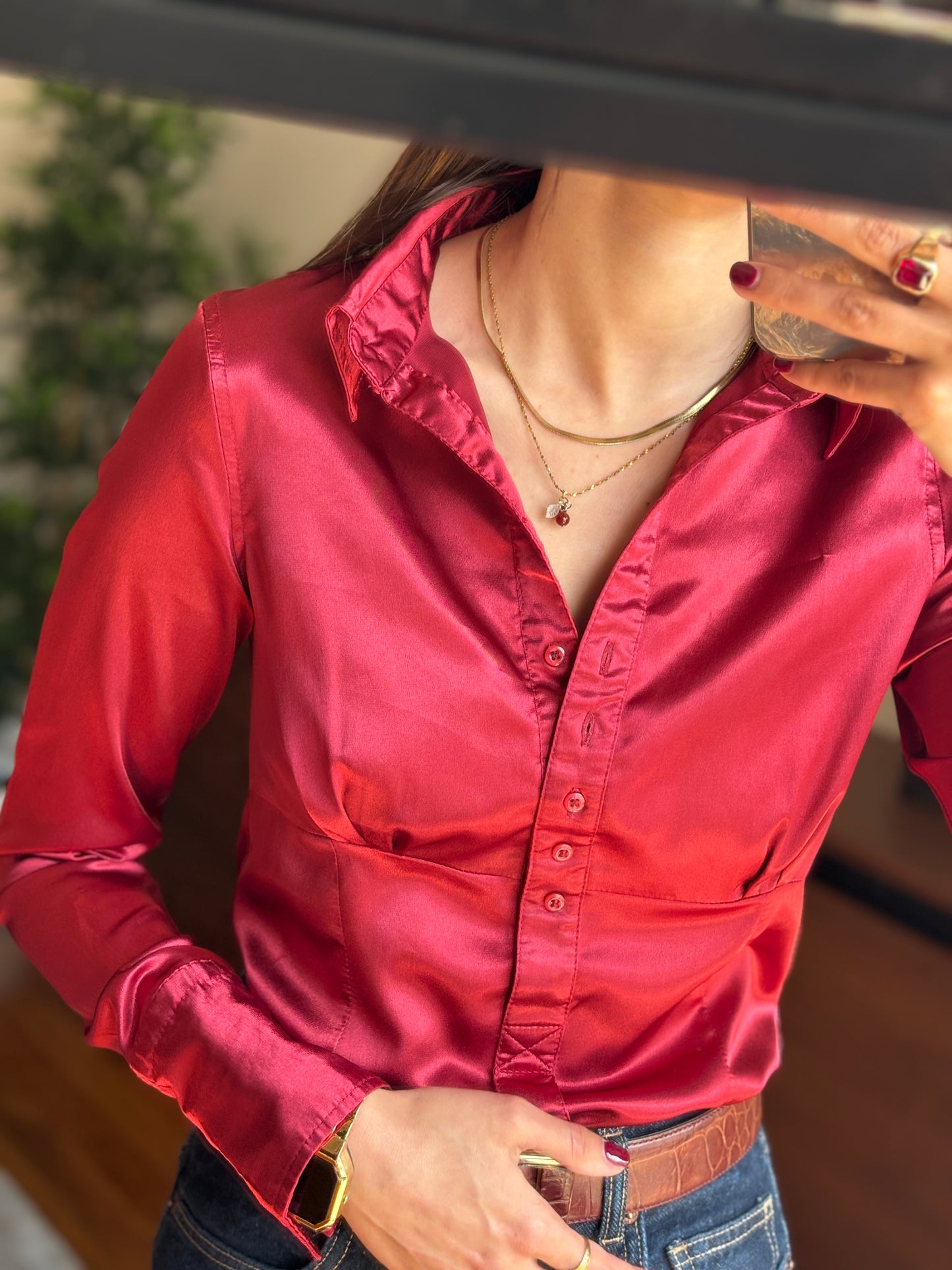 Camisa Acetinada