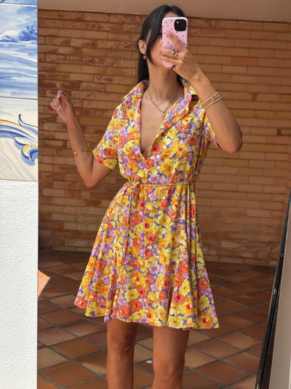 Vestido Estampado Floral Vintage