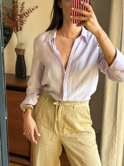 Camisa Lilás 100%Linho