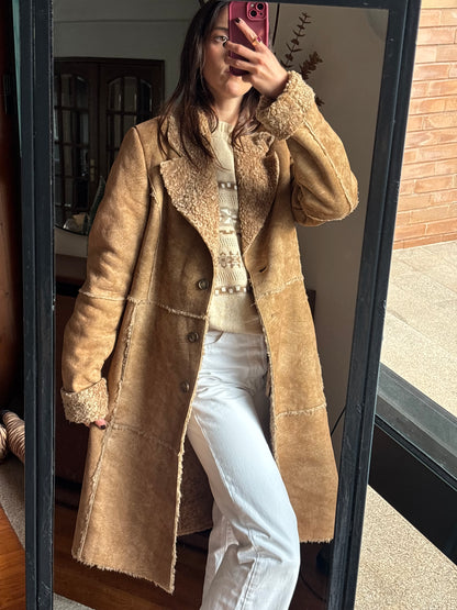 Casaco Shearling Camel Vintage