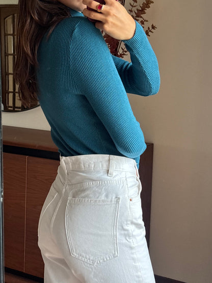 Malha Azul Petróleo Canelada