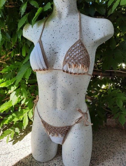 Biquíni Crochet com Búzios