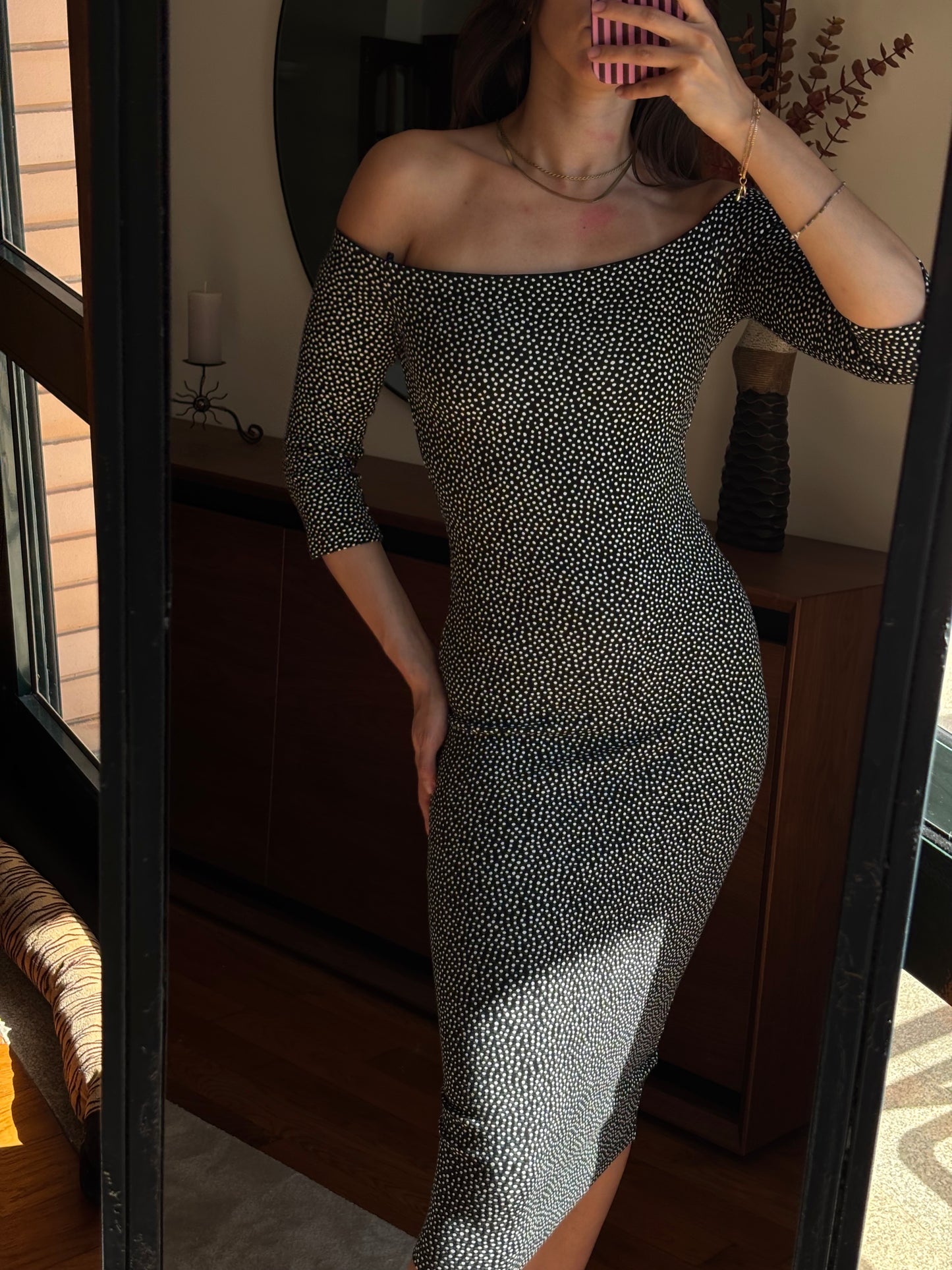 Vestido Bardot Poás Zara